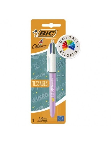 Penna sfera Bic 4COLOURS Messages Assortito