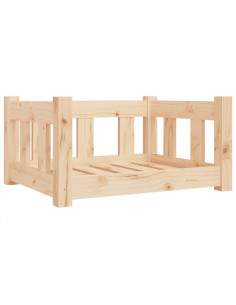 Cuccia per Cani 55,5x45,5x28 cm in Legno Massello di Pino 2