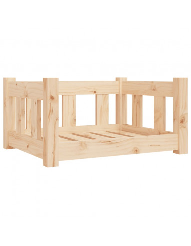 Cuccia per Cani 55,5x45,5x28 cm in Legno Massello di Pino