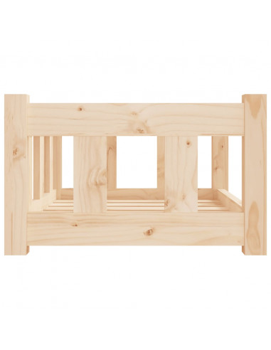 Cuccia per Cani 55,5x45,5x28 cm in Legno Massello di Pino