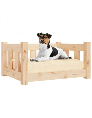 Cuccia per Cani 55,5x45,5x28 cm in Legno Massello di Pino