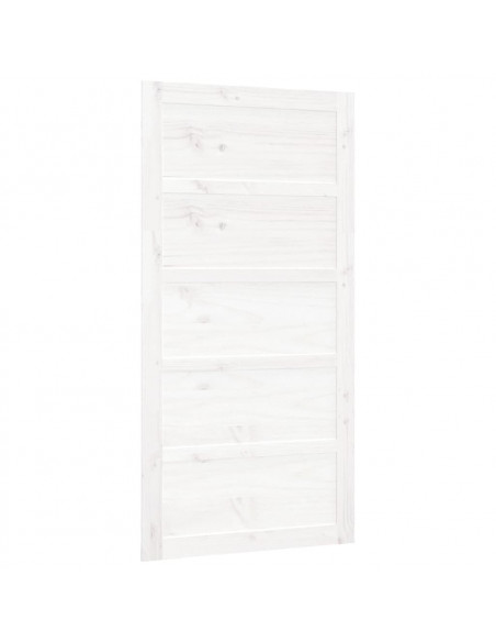 Porta del Granaio Bianca 100x1,8x204,5cm Legno Massello di Pino