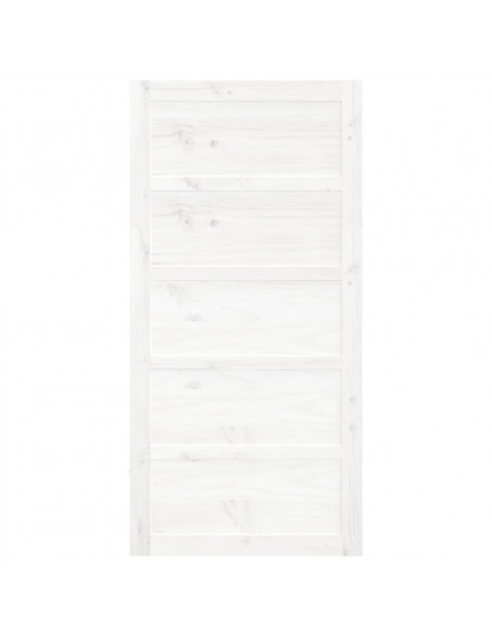 Porta del Granaio Bianca 100x1,8x204,5cm Legno Massello di Pino