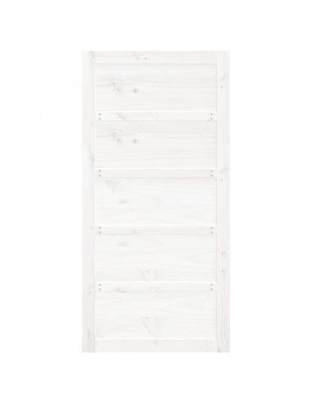 Porta del Granaio Bianca 100x1,8x204,5cm Legno Massello di Pino