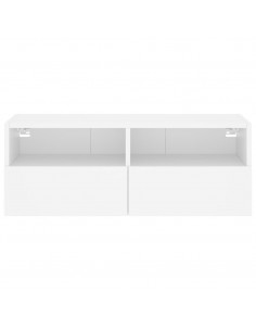 Mobile TV a Parete Bianco 80x30x30 cm in Legno Multistrato 2