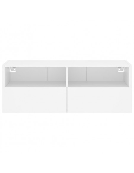Mobile TV a Parete Bianco 80x30x30 cm in Legno Multistrato