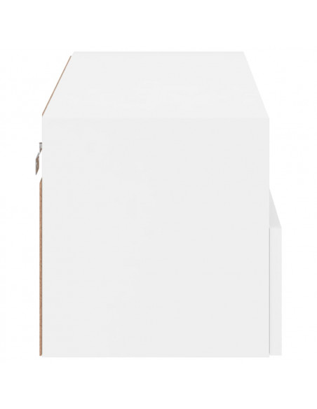 Mobile TV a Parete Bianco 80x30x30 cm in Legno Multistrato
