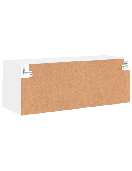Mobile TV a Parete Bianco 80x30x30 cm in Legno Multistrato