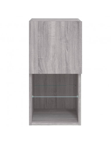 Mobili TV con Luci LED 2pz Grigio Sonoma 30,5x30x60 cm