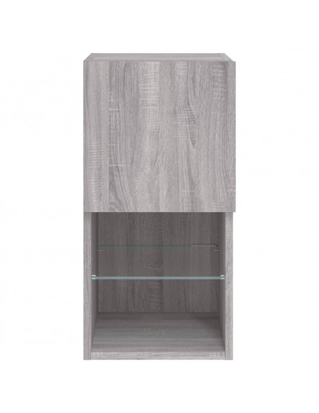 Mobili TV con Luci LED 2pz Grigio Sonoma 30,5x30x60 cm