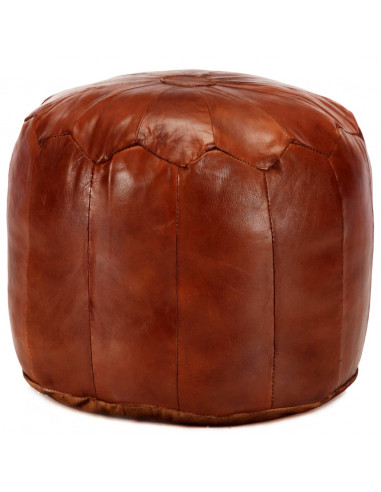 Pouf Tanno 40x35 cm in Vera Pelle di Capra