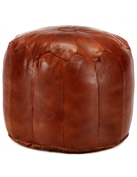 Pouf Tanno 40x35 cm in Vera Pelle di Capra