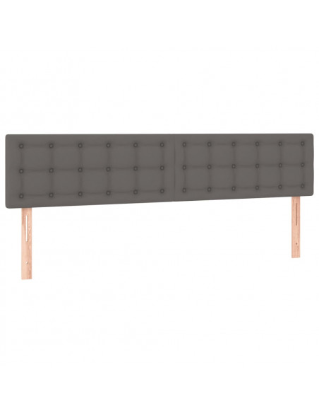 Giroletto a Molle con Materasso Grgio 200x200 cm in Similpelle