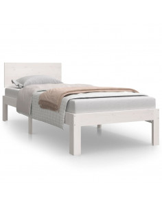 Giroletto Bianco in Legno Massello 75x190 cm Small Single