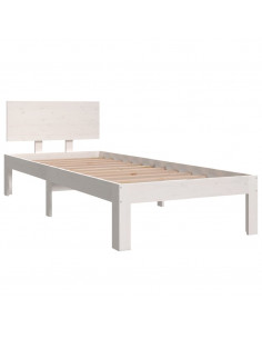 Giroletto Bianco in Legno Massello 75x190 cm Small Single 2