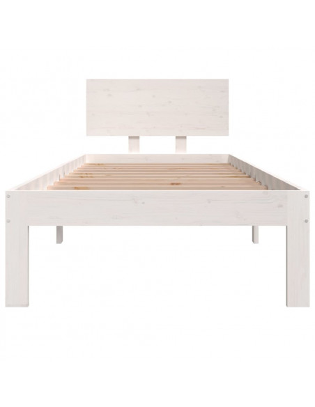 Giroletto Bianco in Legno Massello 75x190 cm Small Single