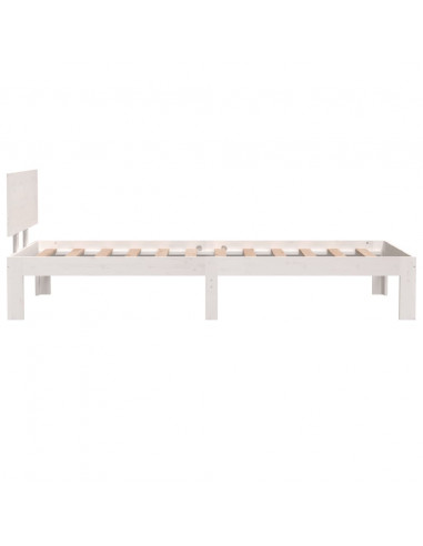 Giroletto Bianco in Legno Massello 75x190 cm Small Single