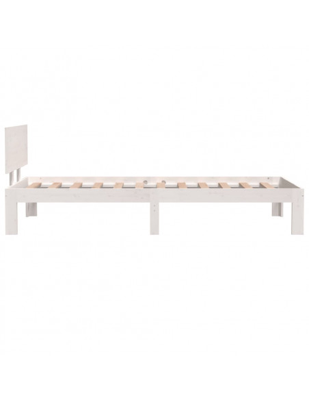 Giroletto Bianco in Legno Massello 75x190 cm Small Single