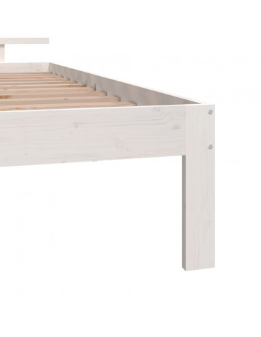 Giroletto Bianco in Legno Massello 75x190 cm Small Single