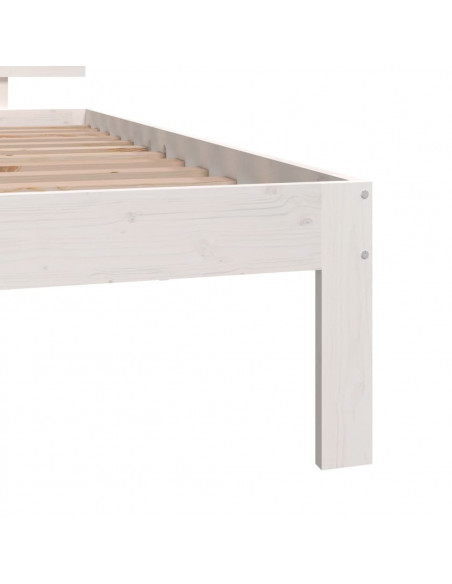 Giroletto Bianco in Legno Massello 75x190 cm Small Single