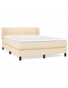 Giroletto a Molle con Materasso Crema 140x19 cm in Tessuto 2