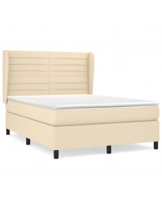 Giroletto a Molle con Materasso Crema 140x19 cm in Tessuto 2