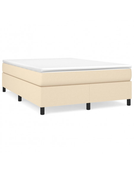 Giroletto a Molle con Materasso Crema 140x19 cm in Tessuto