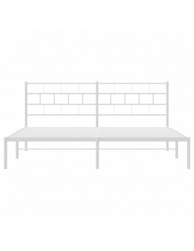 Giroletto con Testiera Metallo Bianco 183x213 cm