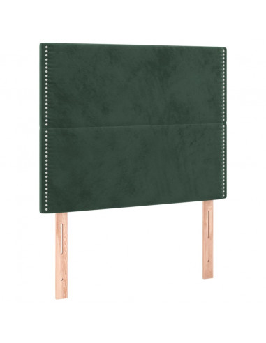 Giroletto con Testiera Verde Scuro 90x190 cm in Velluto