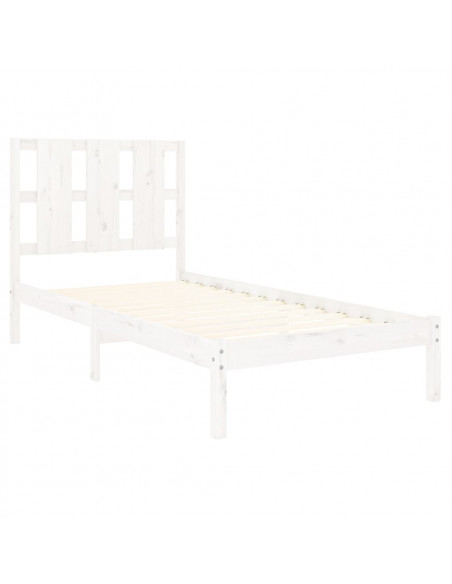 Giroletto Bianco in Legno Massello 75x190 cm Small Single