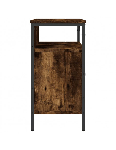 Mobile Lavabo Bagno Rovere Fumo 80x30x60 cm Legno Multistrato