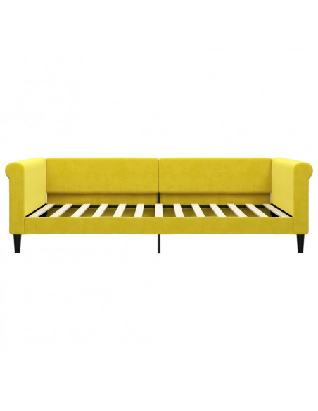 Letto da Giorno Giallo 100x200 cm in Velluto