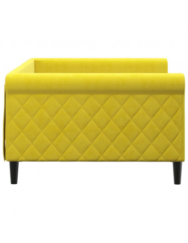 Letto da Giorno Giallo 100x200 cm in Velluto