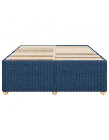 Giroletto senza Materasso Blu 160x200 cm in Tessuto