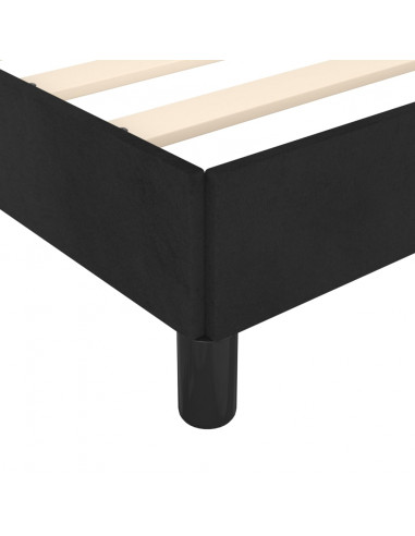 Giroletto con Testiera Nero 180x200 cm in Velluto