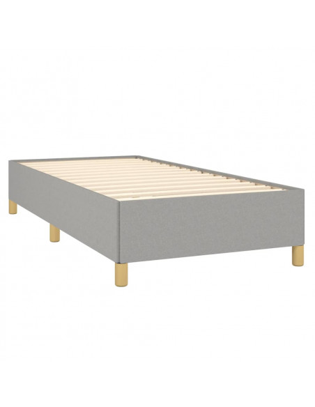 Giroletto a Molle con Materasso Grigio Chiaro 90x190 cm Tessuto