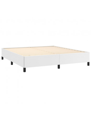 Giroletto a Molle con Materasso Bianco 180x200 cm in Similpelle