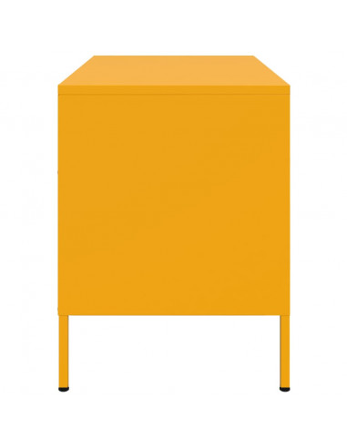 Mobile TV Giallo Senape 68x39x50,5 cm in Acciaio