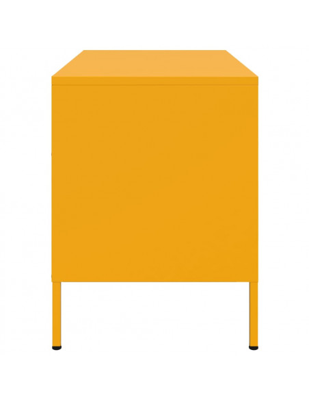 Mobile TV Giallo Senape 68x39x50,5 cm in Acciaio