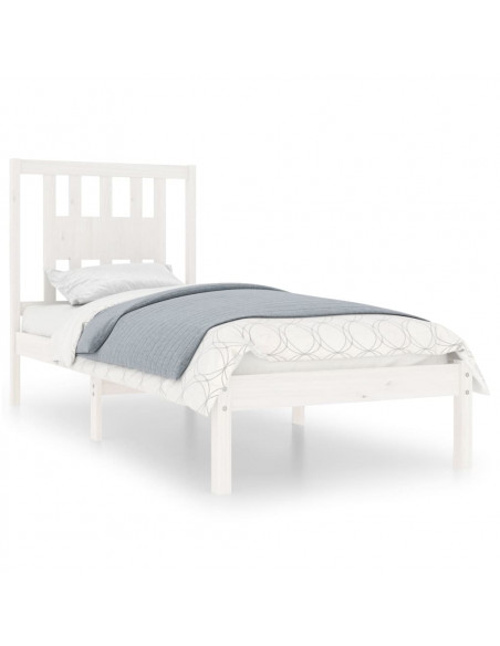 Giroletto Bianco in Legno Massello 90x190 cm Single