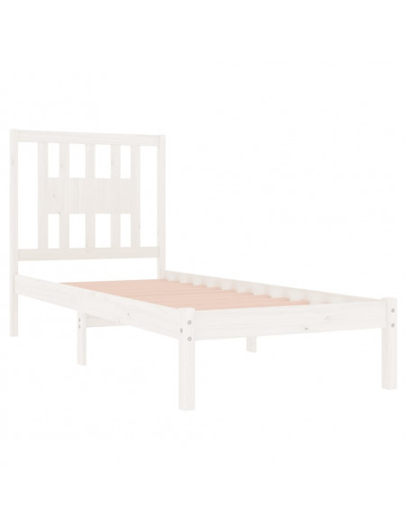 Giroletto Bianco in Legno Massello 90x190 cm Single