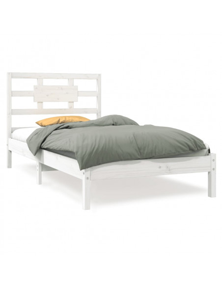 Giroletto Bianco in Legno Massello 90x190 cm Single