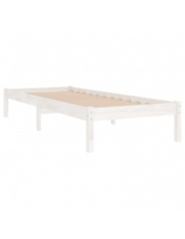 Giroletto Bianco in Legno Massello 90x190 cm Single