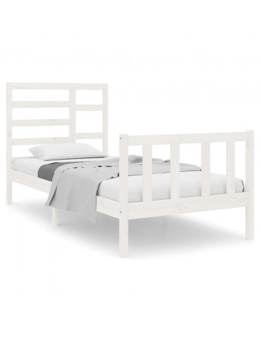 Giroletto Bianco in Legno Massello 75x190 cm Small Single