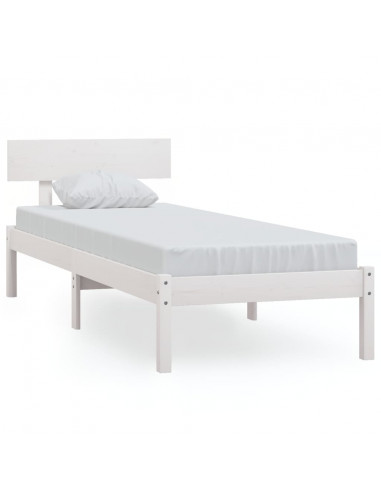 Giroletto Bianco in Legno Massello 75x190 cm Small Single