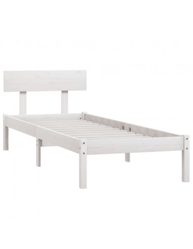 Giroletto Bianco in Legno Massello 75x190 cm Small Single