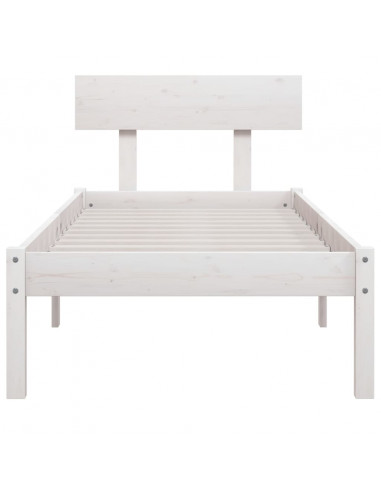 Giroletto Bianco in Legno Massello 75x190 cm Small Single