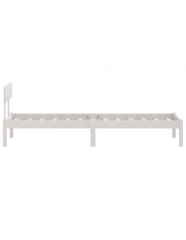 Giroletto Bianco in Legno Massello 75x190 cm Small Single