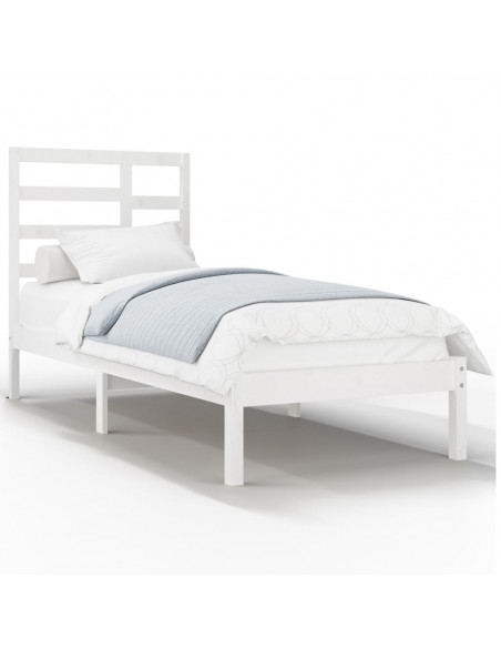 Giroletto Bianco in Legno Massello 90x190 cm Single