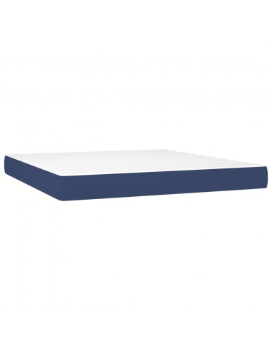 Giroletto a Molle con Materasso Blu 180x200 cm in Tessuto